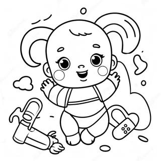 Pagina Da Colorare Di Baby Alive Felice Che Gioca Con I Giocattoli 95081-34327