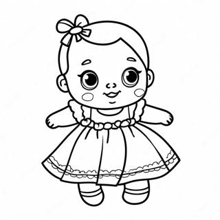 Pagina Da Colorare Di Baby Alive In Un Vestito Colorato 95082-34330