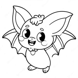 Pagina Da Colorare Del Pipistrello Di Halloween Carino 95259-34461