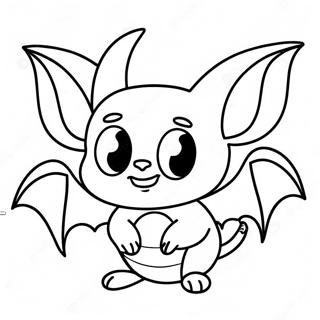 Pagina Da Colorare Del Pipistrello Di Halloween Carino 95259-34463