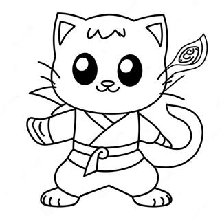 Cat Ninja Pagine Da Colorare