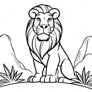 Mufasa In Piedi Fiero Disegno Da Colorare 95898-35012