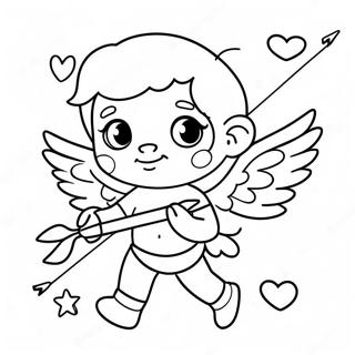 Carino Cupido Con Frecce A Forma Di Cuore Da Colorare 95999-35079