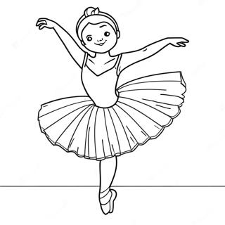 Pagina Da Colorare Di Una Ballerina Realistica 96413-35395