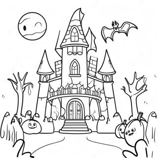 Pagina Da Colorare Del Castello Spettrale Di Halloweentown 96516-35477