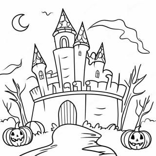 Pagina Da Colorare Del Castello Spettrale Di Halloweentown 96516-35478