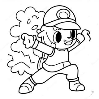 Pagina Da Colorare Di Ash Pokemon Allenatore In Battaglia 96595-35542