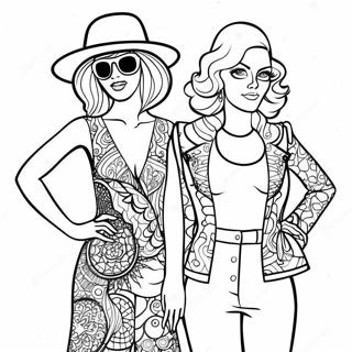 Pagina Da Colorare Moda Funky Degli Anni 70 96673-35606
