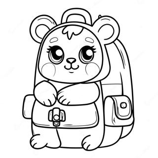Pagina Da Colorare Dello Zaino Con Animali Carini 96928-35799