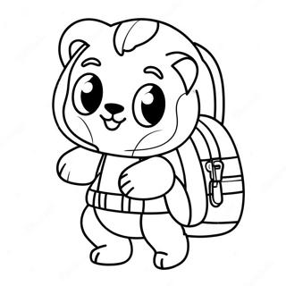 Pagina Da Colorare Dello Zaino Con Animali Carini 96928 35965