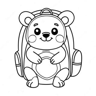 Pagina Da Colorare Dello Zaino Con Animali Carini 96928 35966