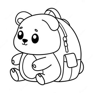 Pagina Da Colorare Dello Zaino Con Animali Carini 96928 35967