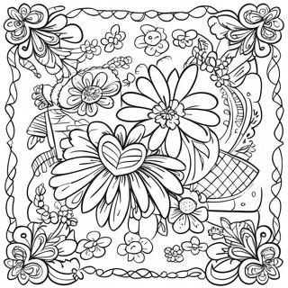 Pagina Da Colorare Del Banner Colorato Del Papel Picado 97056-36062