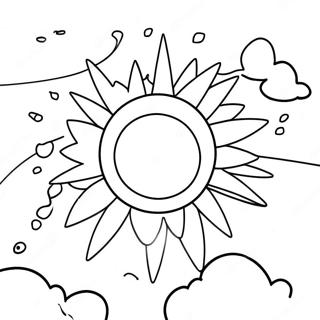 Pagina Da Colorare Del Cielo Blu Soleggiato 97621 36593