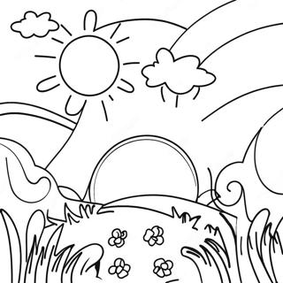 Pagina Da Colorare Del Cielo Blu Soleggiato 97621 36594