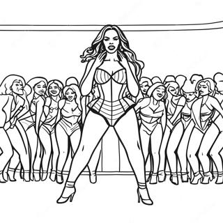 Pagina Da Colorare Di Beyonce Che Si Esibisce Sul Palco 97673 36633