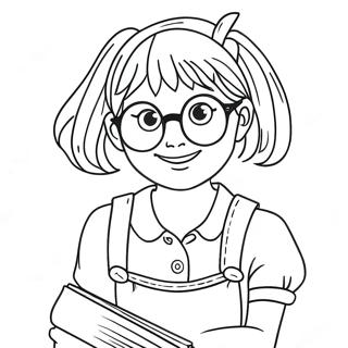 Pagina Da Colorare Di Junie B Jones Divertente 97985 36921