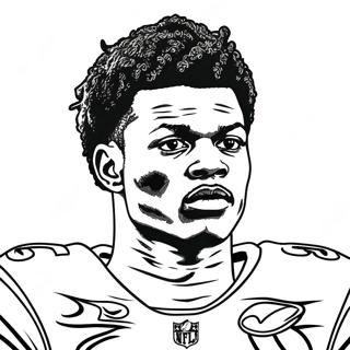 Lamar Jackson Pagine Da Colorare