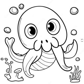 Pagina Da Colorare Di Mostro Marino Amichevole 98036 36960