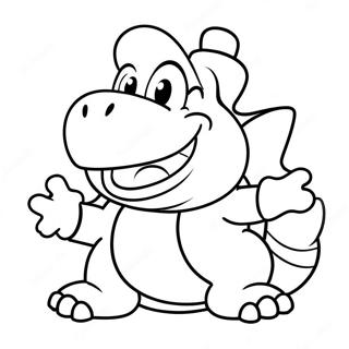 Bowser Jr Con Un Sorriso Malizioso Pagina Da Colorare 98087-37001