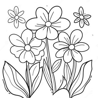 Bellissimi Fiori Primaverili In Fiore Pagina Da Colorare 98294 37169