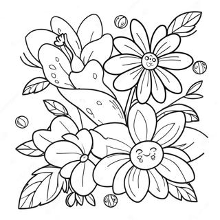 Bellissimi Fiori Primaverili In Fiore Pagina Da Colorare 98294 37171