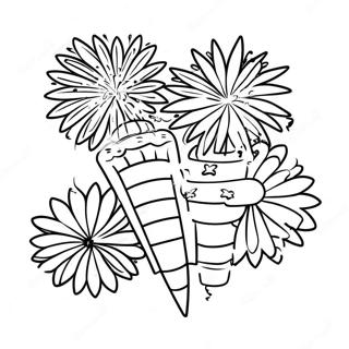 Pagina Da Colorare Con I Fuochi Dartificio Vivaci Del Giorno Dellindipendenza 98628 37432