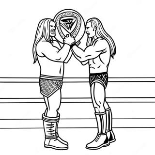 Pagina Da Colorare Con Il Match Di Campionato Wwe 98677-37462