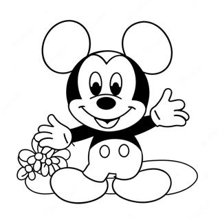 Compleanno Di Topolino Pagine Da Colorare