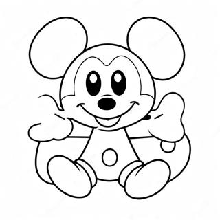 Pagina Da Colorare Topolino Carino Con Cuori 99136-37818