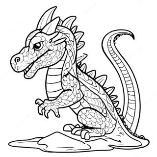 Pagina Da Colorare Drago Dacqua Feroce 99447-38065