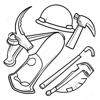 Pagina Da Colorare Degli Strumenti Da Costruzione Divertenti 99603 38381