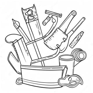 Pagina Da Colorare Degli Strumenti Da Costruzione Divertenti 99603 38383